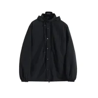 AAA Designer Balenciaga Jacket Red Nylon Zippered Pocket