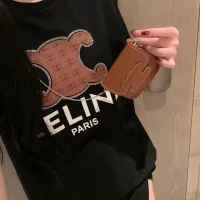 High Quality Celine Leather Short-Sleeved T-Shirt