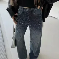 Luxury Miu Miu Stone Jeans