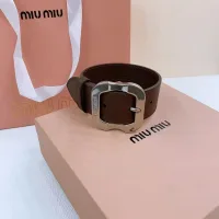 AAA Designer Miu Leather Belt Red Eva