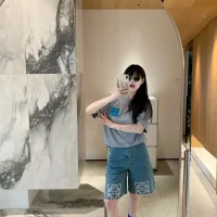 1:1 Aaa Loewe Denim Shorts For Summer