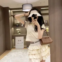 Designer Miu Miu Abs Short-Sleeved Shirts For Summer