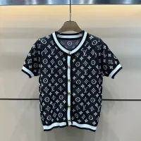 Luxury Designer Louis Vuitton Gold Short-Sleeved Shirts