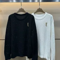 Designer Luxury Saint Laurent Stone Long-Sleeved Sweater