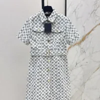 Designer 1:1 Louis Vuitton Denim Short-Sleeved Shirts