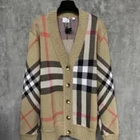 Luxury Reps Burberry Cardigan Brown Cotton Wool Blend