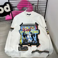 AAA Designer Louis Vuitton Sweatshirt Ash Cotton Pure
