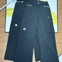 Luxury Super Clone Fila Trousers Black Autumn Embroidery Heavy