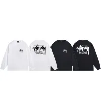 High Quality Reps Stussy Long-Sleeved T-Shirt Ash Cotton Pure Combed Streetwear Autumn Early