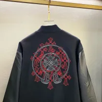 Super Clone Chrome Hearts Jacket Red Wool Pu Leather