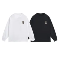 AAA Luxury Burberry Long-Sleeved Shirts Ash Cotton Pure Combed High-Quality Materials Autumn Early