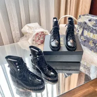 High Quality Designer Dior Ankle Boots Color Patent Leather Autumn