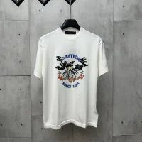 Luxury High Quality Louis Vuitton Cotton Short-Sleeved Shirts For Fall