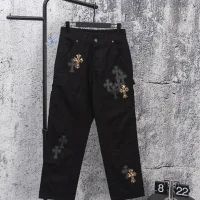 Reps Designer Chrome Hearts Jeans Red Denim Street Style Sophistication