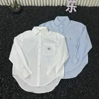 Super Clone Calvin Klein Shirt Red Cotton Relaxed Fit Autumn Winter Loose Cut