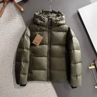 Reps Burberry Down Jacket Red Goose Duck Nylon Premium Quality Zippered Pocket
