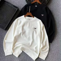 High Quality Designer Prada Hoodies Red Cotton Silk Milk Honeycomb Weave Simple Design White Sophistication