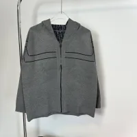High Quality Dior Outerwear Red Cotton Pure Wool Cashmere Velvet Jacquard High-Quality Materials