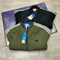 Super Clone Adidas Outerwear Red Cotton Silk Polyester Nylon Ribbed Fabric Spring Autumn Zippered Pocket