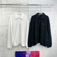 AAA Alexander Wang Long-Sleeved Black Cotton Woven Fabric Rubber Winter