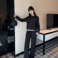High Quality Reps Celine Trousers Black Embroidery