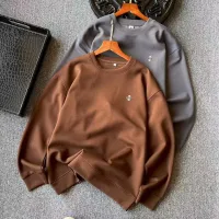 Luxury Louis Vuitton Sweatshirt Red Cotton Silk Milk Woven Fabric Honeycomb Weave