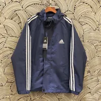 Designer Adidas Outerwear Blue Oxford Cloth