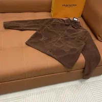 AAA Reps Louis Vuitton Long-Sleeved Shirts Red Velvet Embroidery