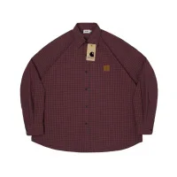 AAA Reps Carhartt Shirt Red Leather Patchwork Patch