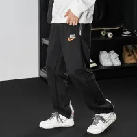 Reps Nike Pants Red Cotton Twill Fabric Simple And Elegant Style Autumn Winter