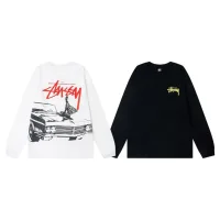 AAA Super Clone Stussy Long-Sleeved Shirts Ash Eva Cotton Pure Streetwear Exquisite Tailoring Plastisol Printing