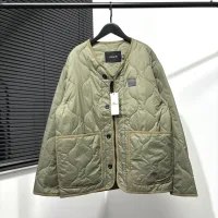 Super Clone Coach Outerwear Green Cotton Thin Down Street Style Winter Early