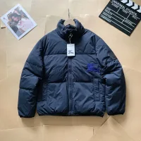 AAA Burberry Down Jacket Blue Goose Outdoor Functionality Winter Embroidery Heavy