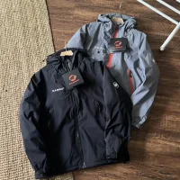 AAA Mammut Jacket Red Cotton Polyester Winter Zippered Pocket