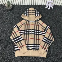 Luxury Burberry Outerwear Red Wool Cashmere Jacquard Retro British Winter Loose Cut