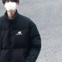 AAA High Quality New Balance Cotton-Padded Coat Black Cotton Down Oxford Cloth