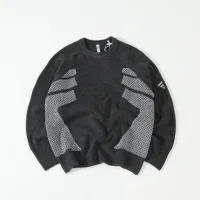 AAA Adidas Long-Sleeved Shirt Red Mesh Relaxed Fit Clean Lines Exquisite Workmanship Minimalism Street Style Autumn Winter And Early Silhouette