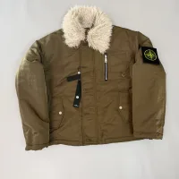Luxury AAA Stone Island Outerwear Red Cotton Nylon Winter Embroidery Patch