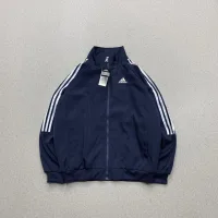 Luxury Adidas Outerwear Blue Oxford Cloth