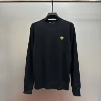 Luxury Super Clone Versace Long-Sleeved Sweater Ash Wool Blend Embroidery