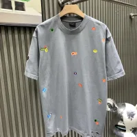 AAA High Quality Balenciaga Short Sleeves Red Cotton Pure Plain Weave Patch