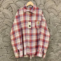 Reps AAA Carhartt Shirt Red Cotton Pure Patch Plaid Patchwork