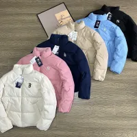 AAA Express Long-Sleeved Shirt Red Cotton Feather Down Nylon Fleece Twill Lace Streetwear Winter Embroidery Embossing Process Windproof Cuffs
