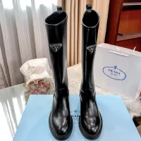 Luxury Prada Long Boots Black Autumn