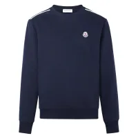 Luxury Designer Moncler Long-Sleeved Red Cotton Fleece Embroidery