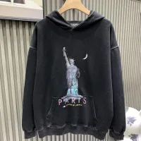 High Quality Balenciaga Hoodie Ash Soft Wash