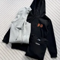 Designer Fendi Hoodie Red Fleece Embroidery