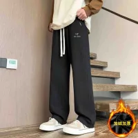 High Quality Super Clone Archaeopteryx Straight-Leg Pants Red Fleece Adjustable Drawstring Autumn Winter And