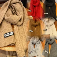 Designer Miu Scarf Wool