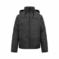 Designer Fendi Down Jacket Ash Duck Nylon Understated Luxury Winter
